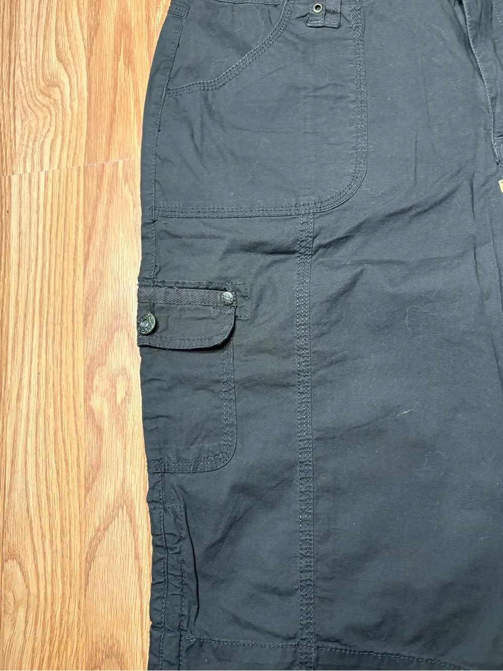 Dress barn Cargo Bermuda Shorts with Side Ties Dark Brown